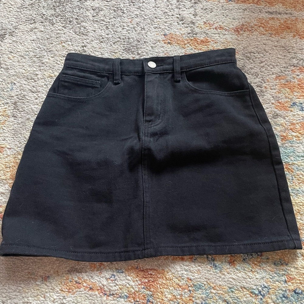 Mini denim black skirt size S